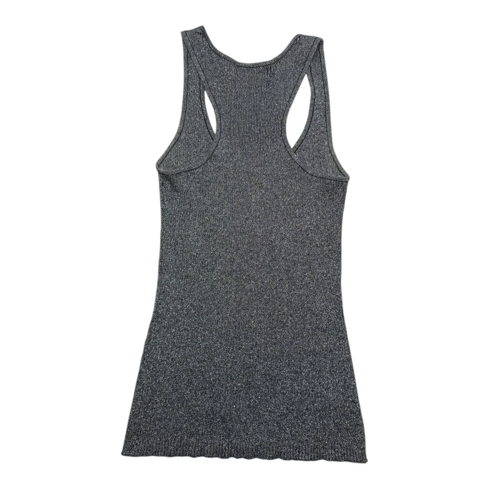 Vintage 90s Takeout Metal Ribbed Tank Top Size Medium - Picture 2 of 4